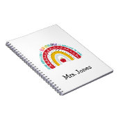 Carnet Boho Rainbow Teachers Carnet, Cadeau pour enseigna (Côté Droit)