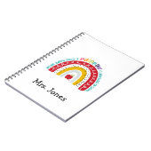 Carnet Boho Rainbow Teachers Carnet, Cadeau pour enseigna (Côté gauche)