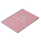 Carnet Boho Rainbow Thème Dusty rose Nom des enfants (Côté gauche)