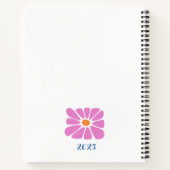 Carnet Boho rétro fleuri simple nom de Pâques (Dos)