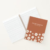 Carnet Boho Retro Floral Daisy Nom (Intérieur)