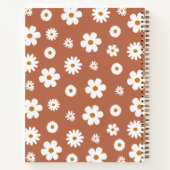 Carnet Boho Retro Floral Daisy Nom (Dos)