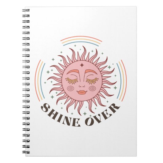 Carnet Boho Retro Sun Shine (Devant)