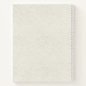 Carnet Boho Russe tournesol Monogramme initial (Dos)