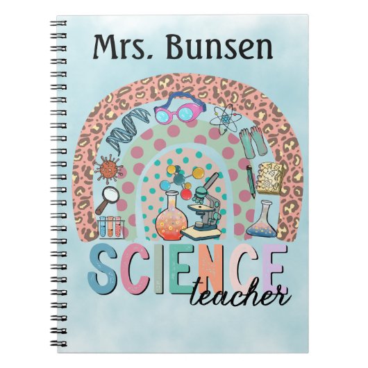 Carnet Boho Science Thème Rainbow Personnalisé (Devant)
