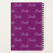 Carnet Boho Stars & Moon Purple Ajouter Nom Retour Couver (Verso)