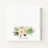 Carnet Boho Succulents Floral Wreath Personnalisable (Dos)