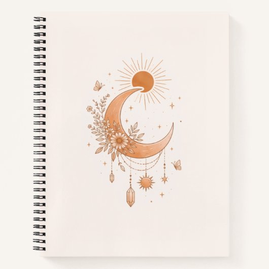 Carnet Boho Sun & Moon Deluxe Notebook (Devant)