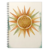 Carnet Boho Sunburst Watercolor Notebook – Personalized  (Devant)