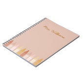 Carnet Boho tendance couleurs Crayon Nom de l'enseignant (Côté gauche)