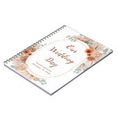 Carnet Boho Terracotta Pampas Wedding planner (Côté gauche)