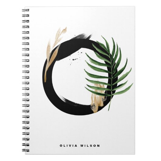 Carnet Boho Tropical Greenery Letter O Monogram (Devant)