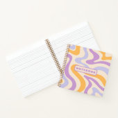Carnet Boho Wavy Lines dans Retro Pastels (Intérieur)