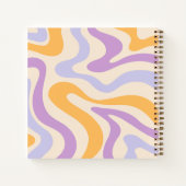 Carnet Boho Wavy Lines dans Retro Pastels (Dos)