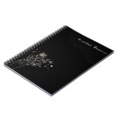 Carnet Boho Wildflower Personalized Black Gift for Her (Côté gauche)