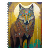 Carnet Boho Wolf Surreal Wildlife Art (Devant)