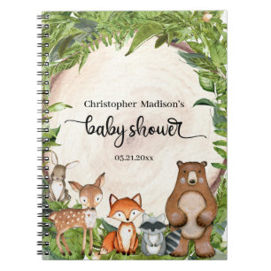 Carnet Bois animaux bois tranche bois verdure bébé