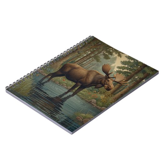 Carnet Bois boisé d'orignal rustique (Côté gauche)