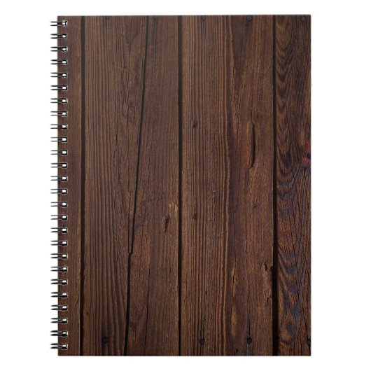 Carnet Bois Brown foncé rustique clôture en bois Style ch (Devant)