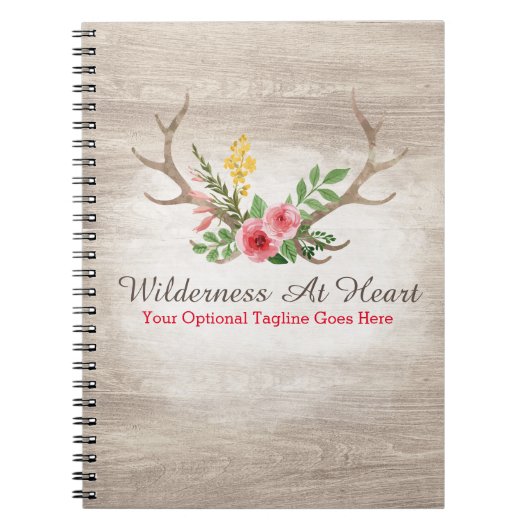 Carnet Bois d'aquarelle fleurie de Bohême (Devant)