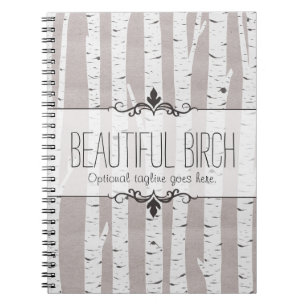 Carnet Bois de bouleau rustique Arbres & Branches Naturel