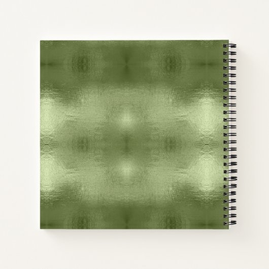 Carnet Bois de cerf silhouette & Flocons de neige Vert ID (Dos)