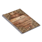 Carnet Bois de dentelle rustique élégant occidental vinta (Côté Droit)