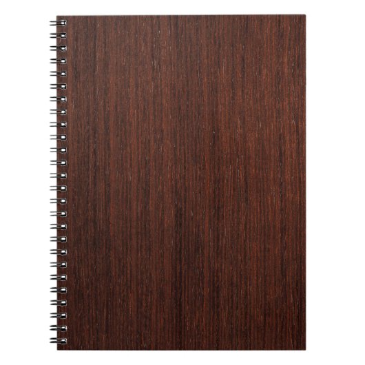 Carnet Bois de marron foncé clair lisse (Devant)