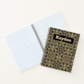 Carnet Bois découpé doré (Intérieur)