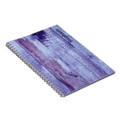 Carnet Bois d'étable bleu rustique - Personnalisé (Côté Droit)