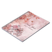 Carnet Bois d'hiver rose moderne Baby's (Côté gauche)