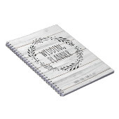 Carnet Bois et couronne rustique Wedding planner (Côté Droit)