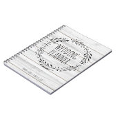 Carnet Bois et couronne rustique Wedding planner (Côté gauche)