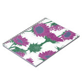 Carnet Bois Imprimer tournesol rose (Côté gauche)