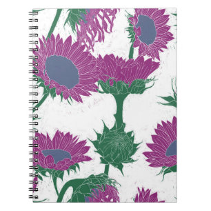 Carnet Bois Imprimer tournesol rose