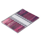 Carnet Bois pourpre rustique avec la dentelle - style (Côté gauche)