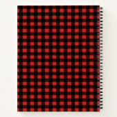 Carnet Bois rustique Animaux Buffalo Plaid Baby shower (Dos)