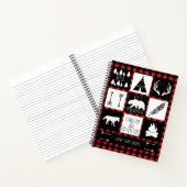 Carnet Bois rustique Animaux Buffalo Plaid Baby shower (Intérieur)