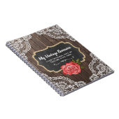 Carnet Bois rustique & dentelle Floral Chalkboard Country (Côté Droit)