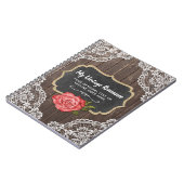 Carnet Bois rustique & dentelle Floral Chalkboard Country (Côté gauche)