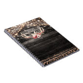 Carnet Bois rustique et lumières Floral Antlers Boho Chic (Côté Droit)
