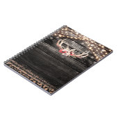 Carnet Bois rustique et lumières Floral Antlers Boho Chic (Côté gauche)