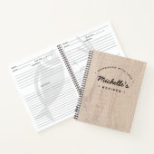 Carnet Bois rustique fait maison avec l'amour Recette per (Intérieur)