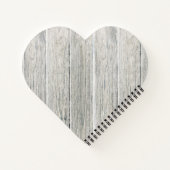 Carnet Bois rustique Moderne Saint Valentin AMOUR Coeurs  (Dos)