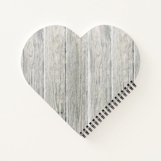 Carnet Bois rustique Moderne Saint Valentin AMOUR Coeurs  (Dos)