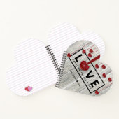 Carnet Bois rustique Moderne Saint Valentin AMOUR Coeurs  (Intérieur)