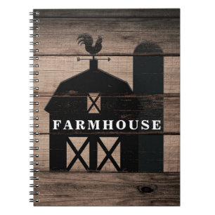 Carnet Bois rustique vieilli noir grange maison de campag