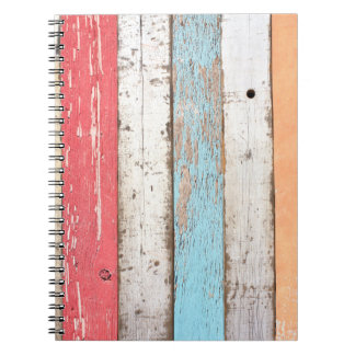 Carnet Bois vintage : Texture criquée multicolore.