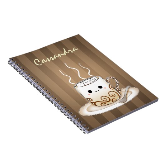 Carnet Boisson chaude de cacao de kawaii mignon (Côté Droit)