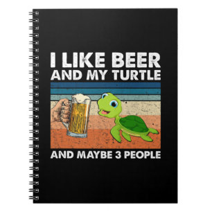 Carnet Boisson De Bière J'Aime La Bière Et Ma Tortue Anni